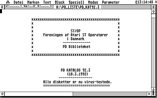 ST-OP Velkommen Disk atari screenshot